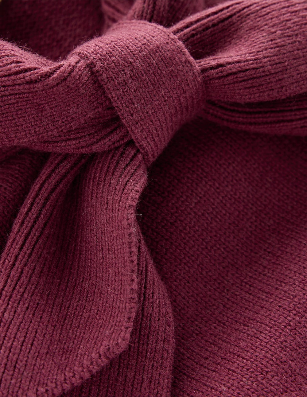 Knitted Bow Sweater-Deep Wisteria