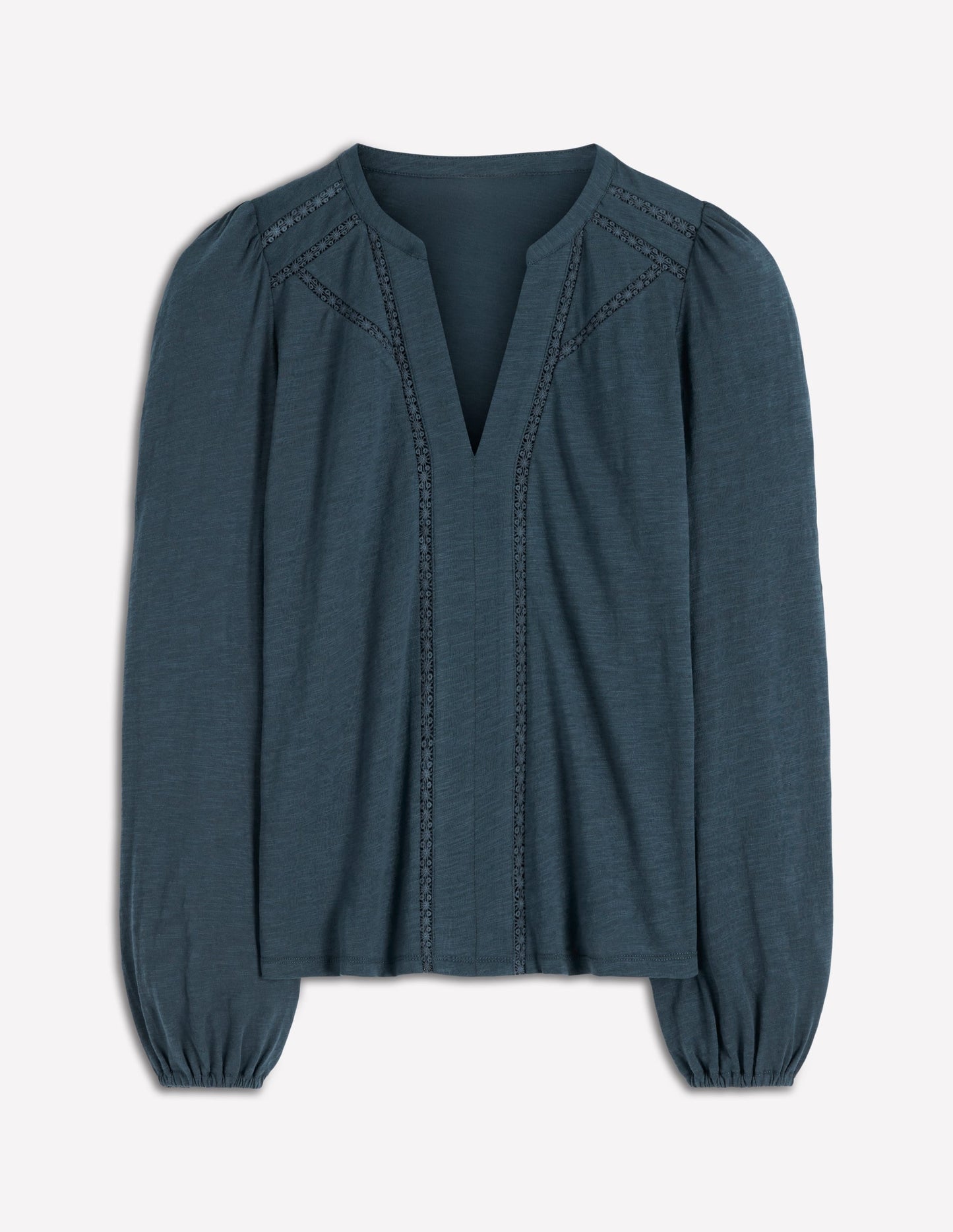 Poppy Long Sleeve Top-Moonlight Ocean