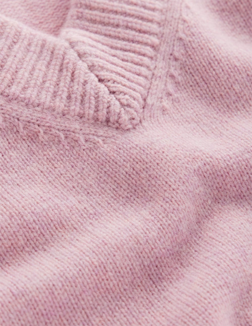 Marion Merino V-neck Sweater-Blush Pink