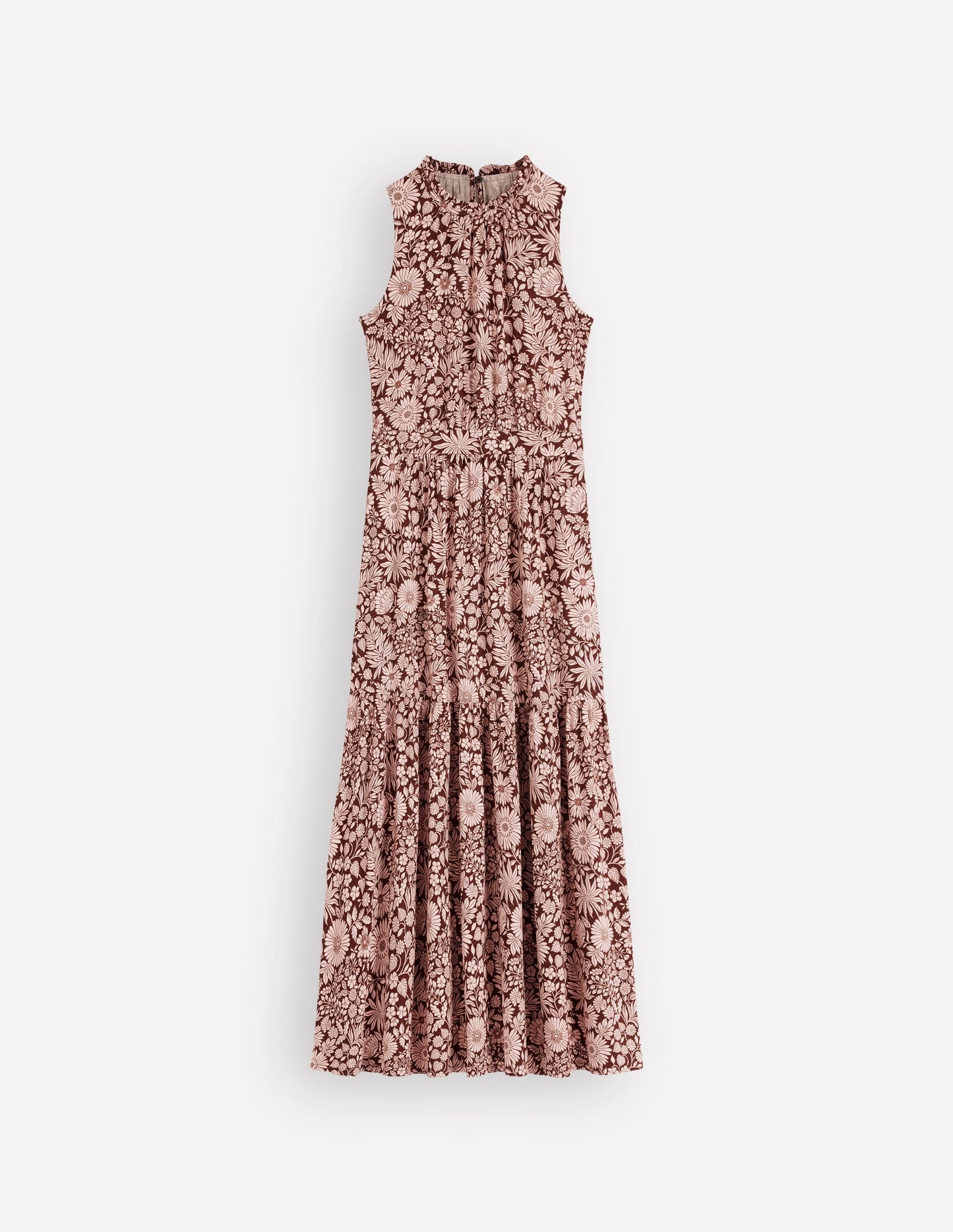 Camalie Jersey Maxi Dress-Raw Umber, Flowerbed Bloom