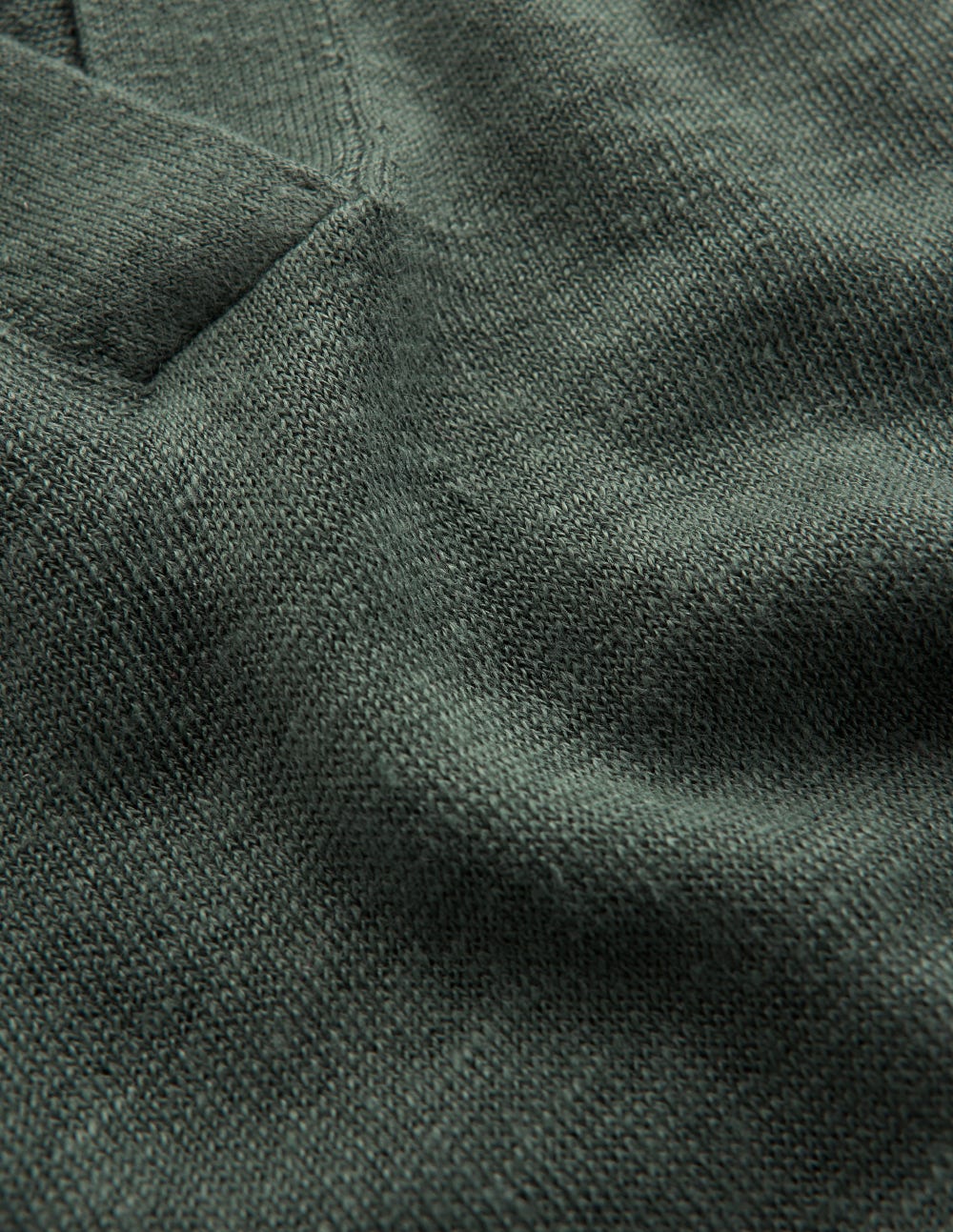 Agnes Collared Linen Jumper-Green Jasper