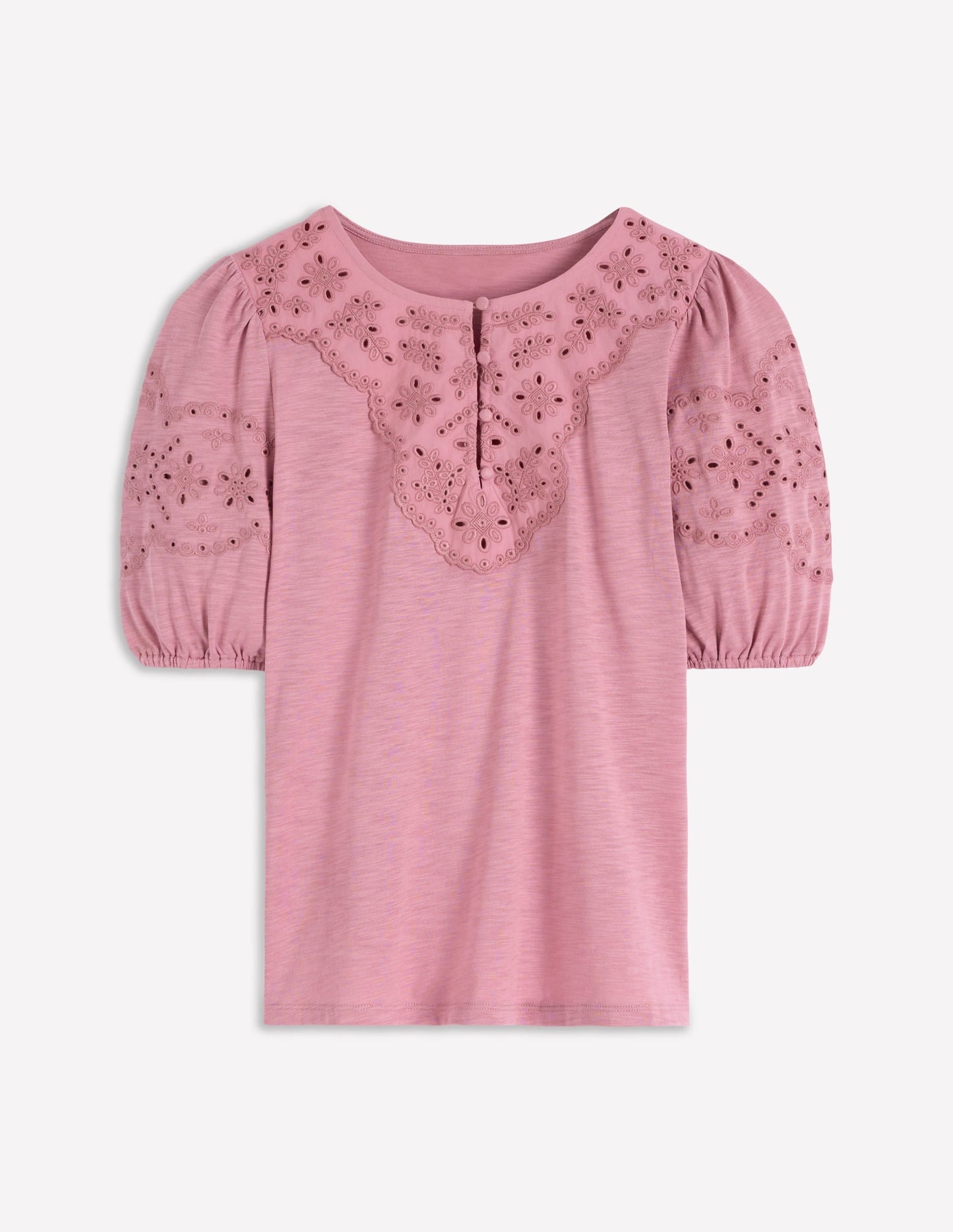 Ada Broderie Mix Top-Lilas