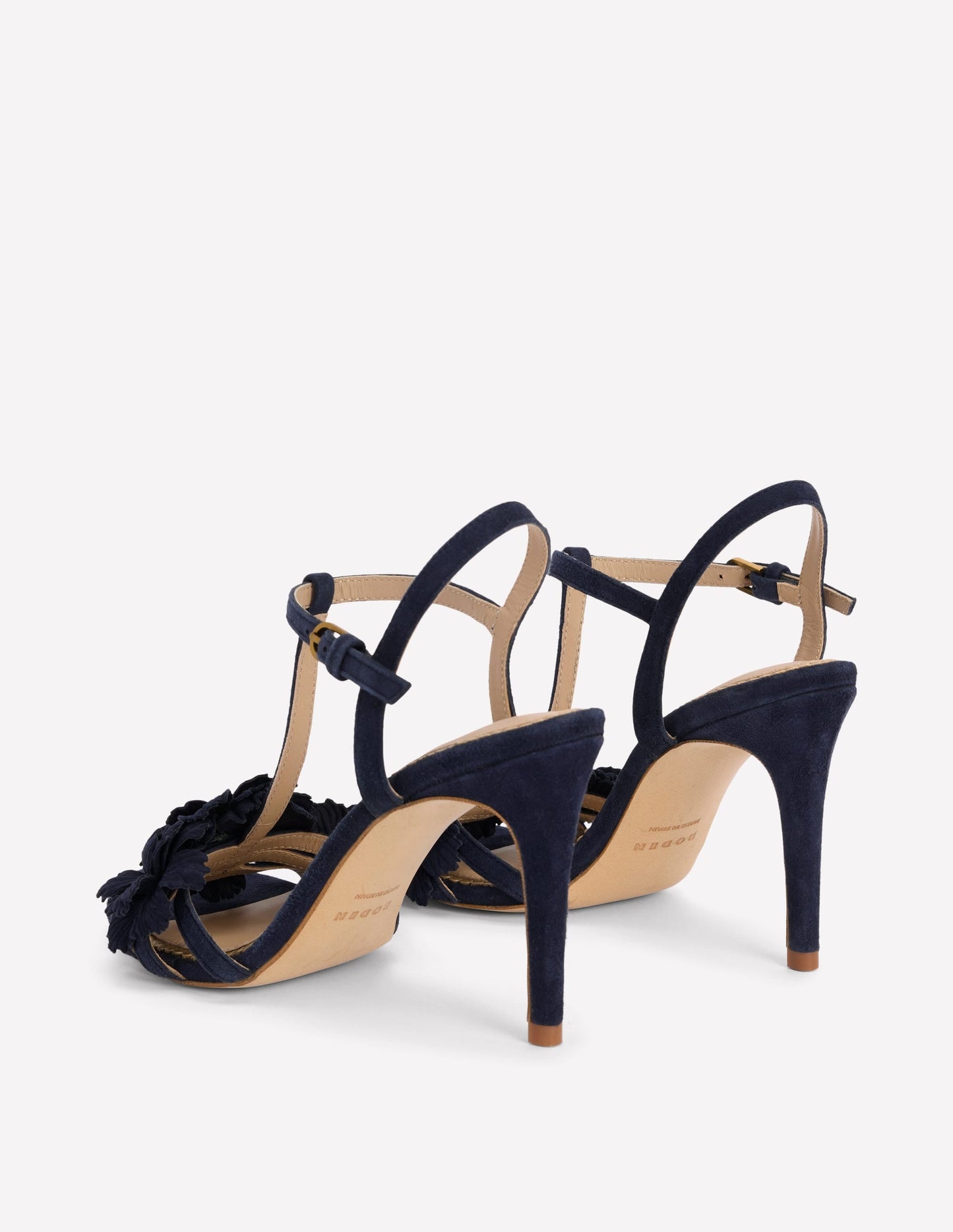 Flower Sandals-Navy