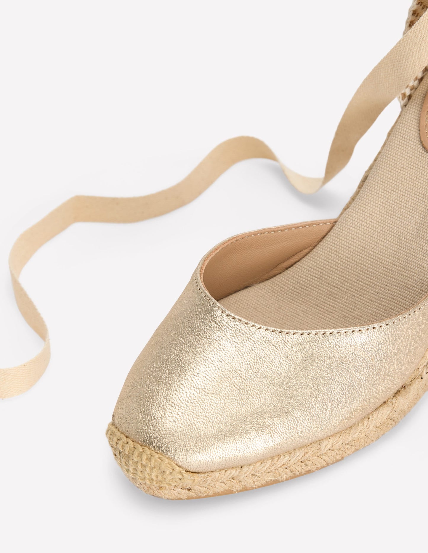Cassie High Wedge Espadrilles-Gold