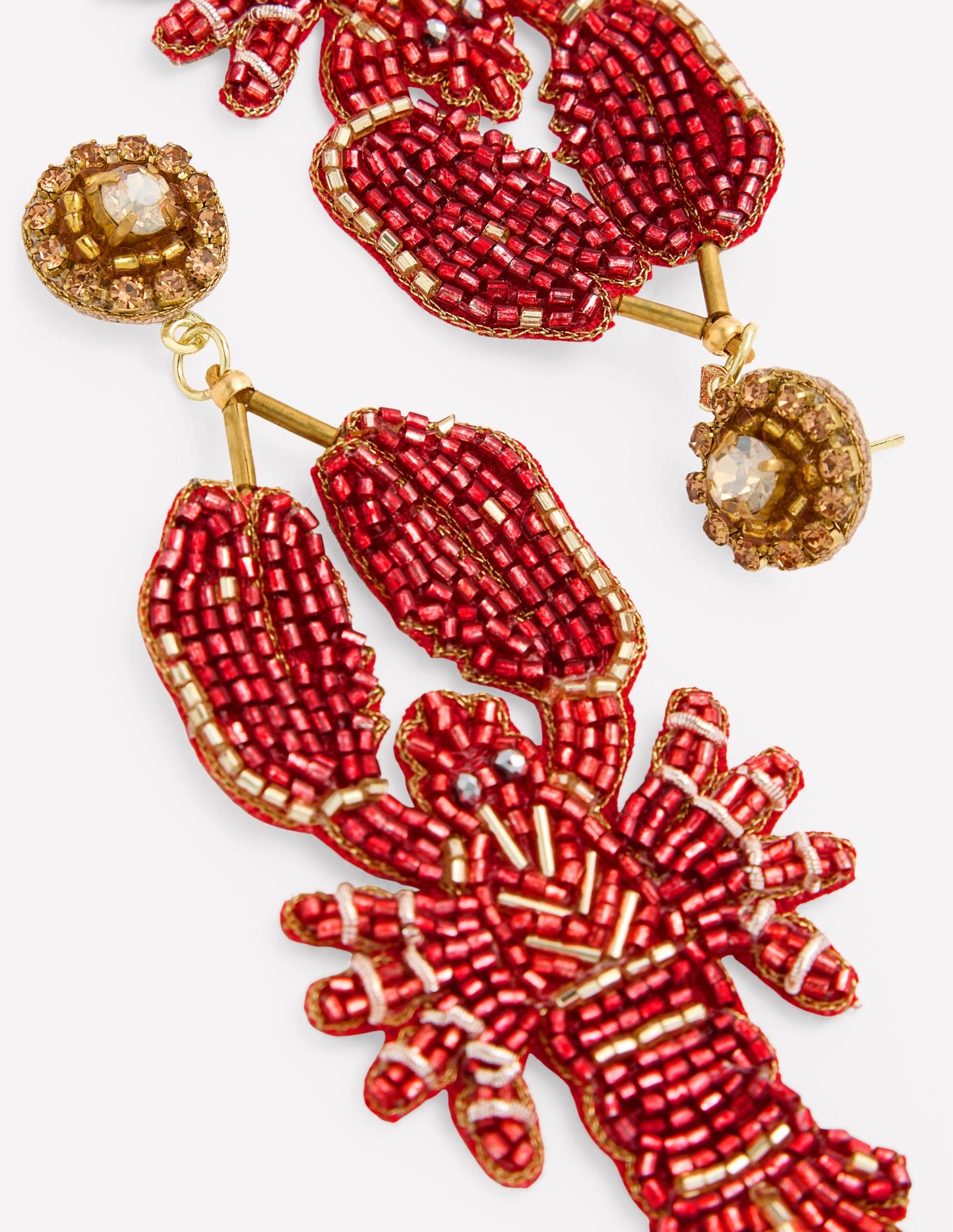 Novelty Beaded Earrings-Lobster