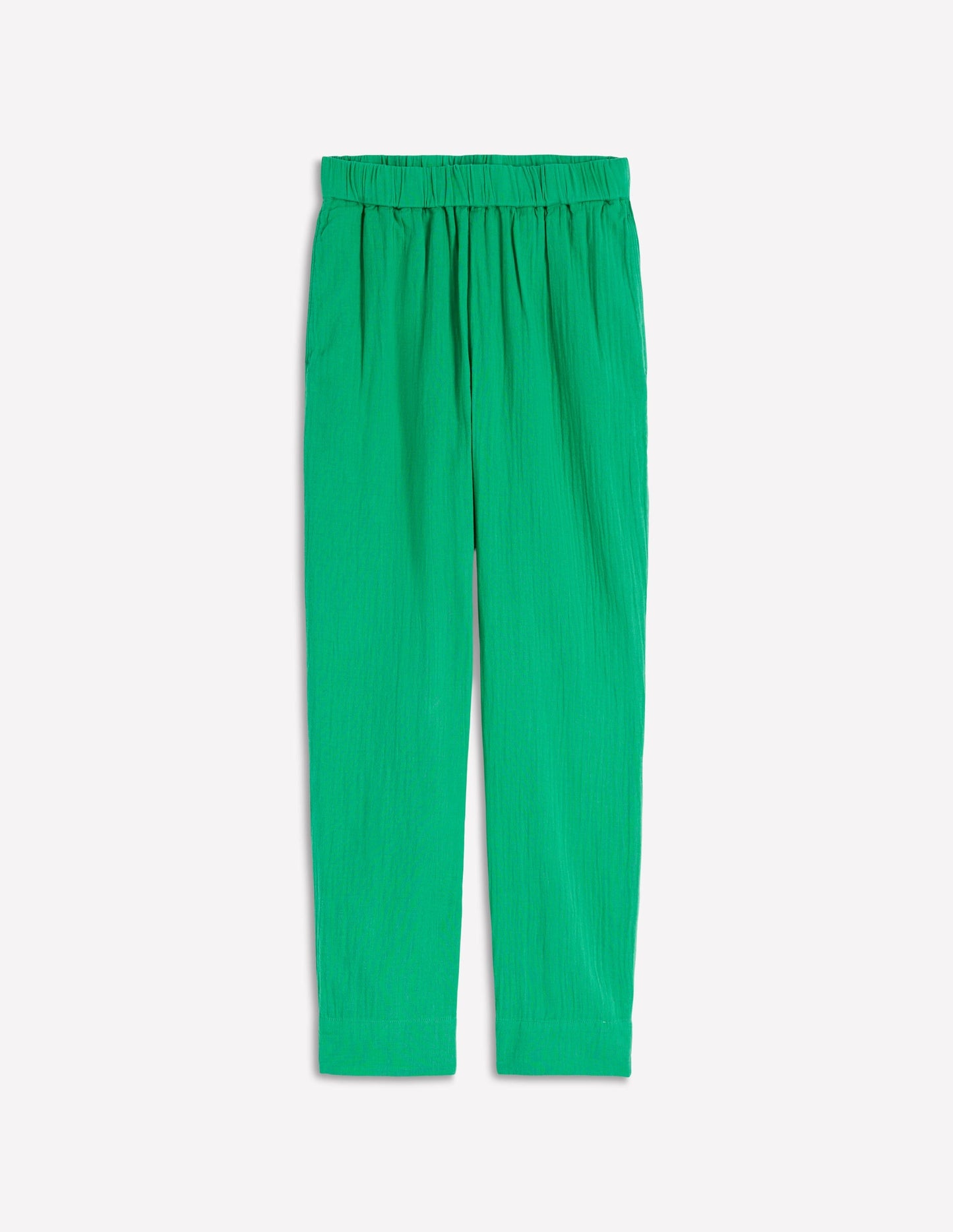 Double Cloth Crop Pants-Shamrock Green