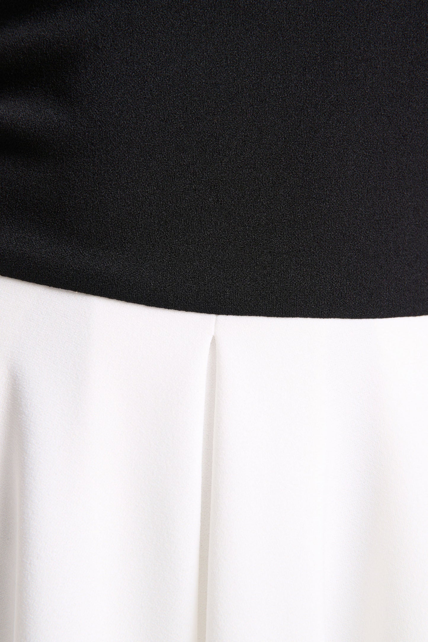 Frederica | Black And White Bardot-Neck Midi Dress