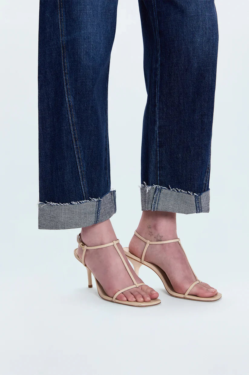 PISTOLA Kacey Mid Rise Cuffed Straight Jean