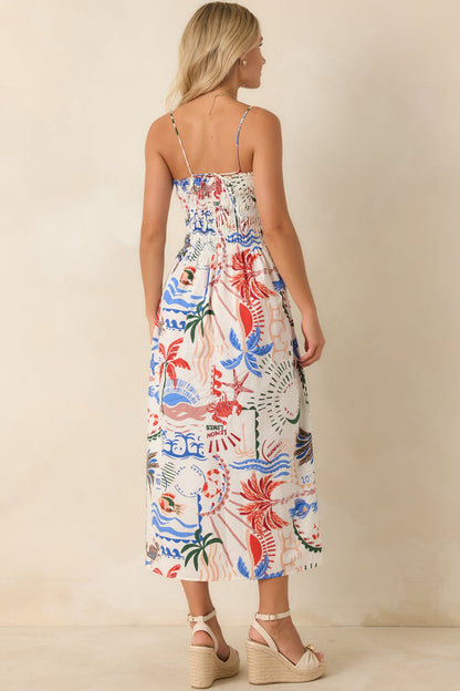 Z Supply Cornelia White Multi Cotton Getaway Maxi Dress