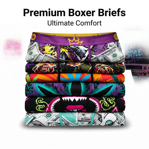 🩳Men's Novelty Graphic Long Leg Boxer Briefs