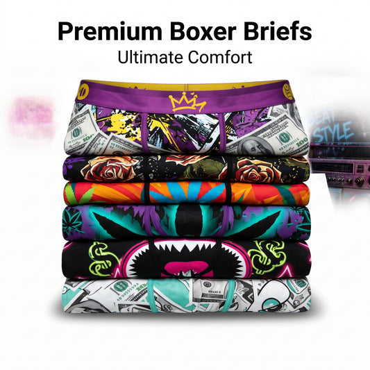 🩳Men's Novelty Graphic Long Leg Boxer Briefs