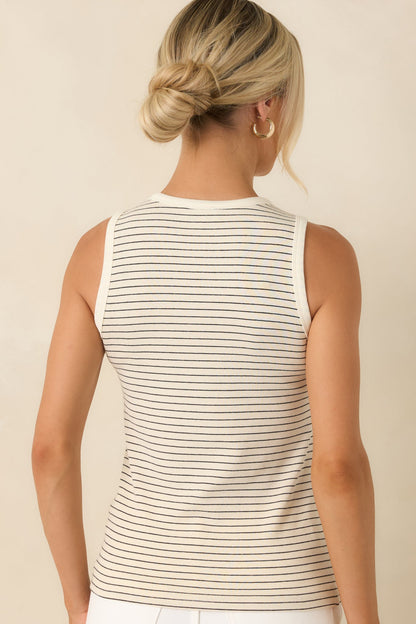 FRNCH Volga Ivory Stripe Tank Top