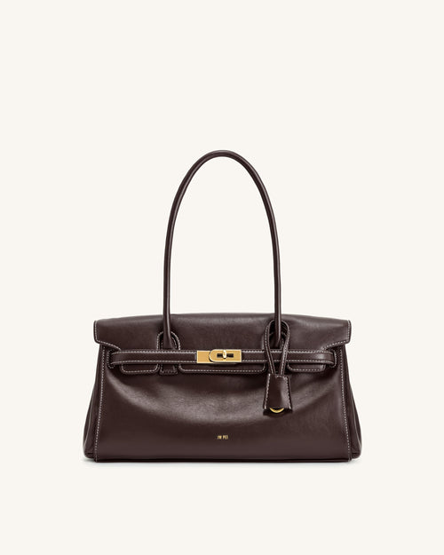 Yara 肩背包 - 深棕色