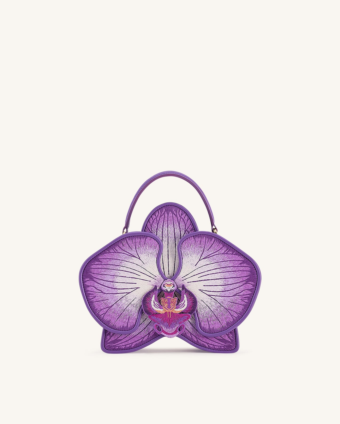 Flora 蘭花造型手提包 - 紫色