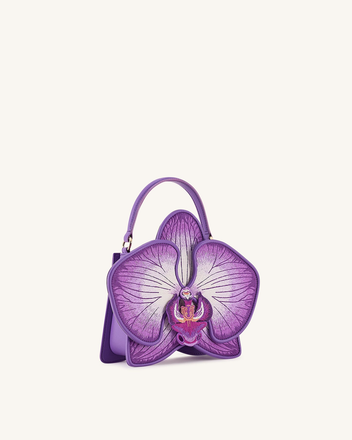 Flora 蘭花造型手提包 - 紫色