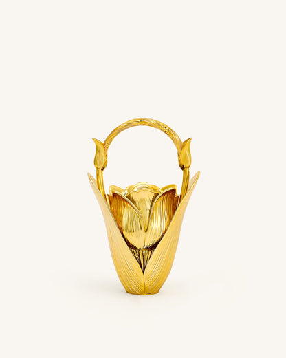 Ella 鬱金香花瓶手提包 - 金色