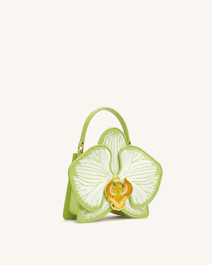 Flora 蘭花造型手提包 - 淺綠色