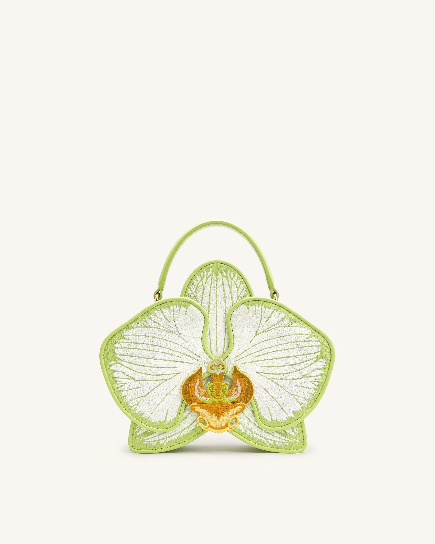 Flora 蘭花造型手提包 - 淺綠色