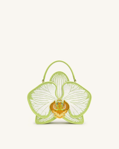 Flora 蘭花造型手提包 - 淺綠色