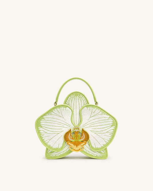 Flora 蘭花造型手提包 - 淺綠色