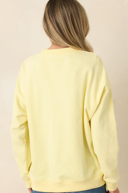 Radiant Vibes Yellow Crewneck Sweatshirt