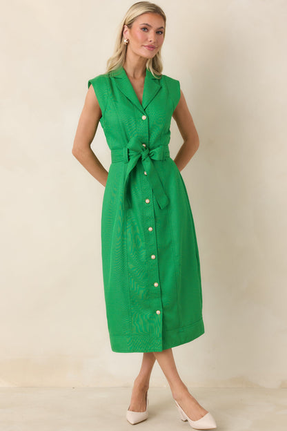 Prosperina Jacqueline Green Midi Dress