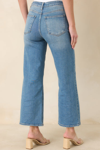 Always First Light Wash Wide Leg Jeans