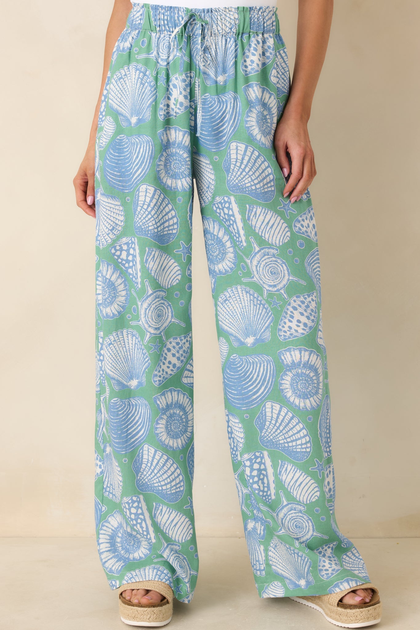 Paradisa San Marino Oceana Blue Multi Drawstring Pants