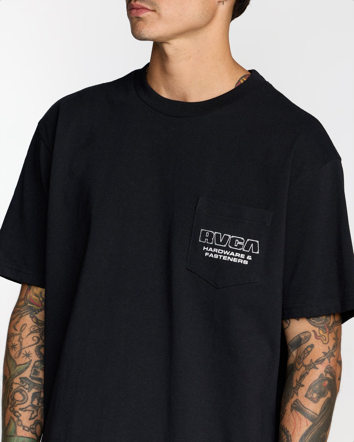 RVCA Fasteners Pocket Short Sleeve Tee