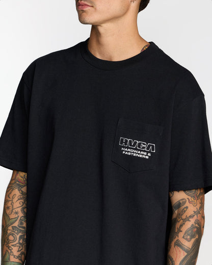 RVCA Fasteners Pocket Short Sleeve Tee