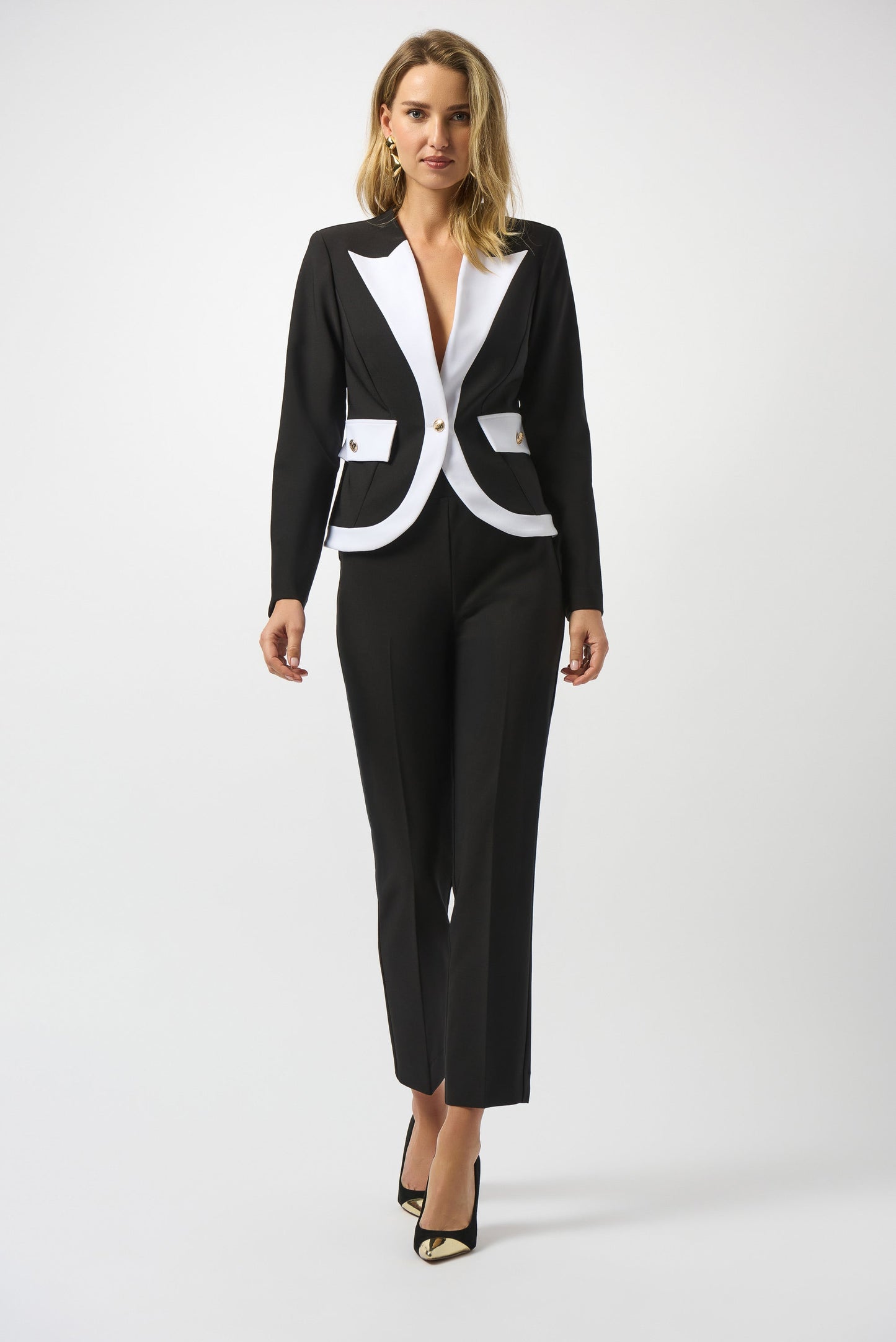 Joseph Ribkoff Lux Twill Straight Leg Pull-On Pants