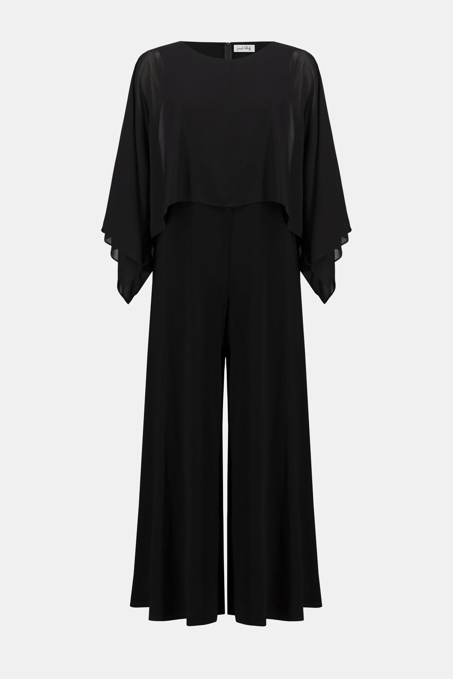 Joseph Ribkoff Silky Knit and Chiffon Wide Leg Jumpsuit