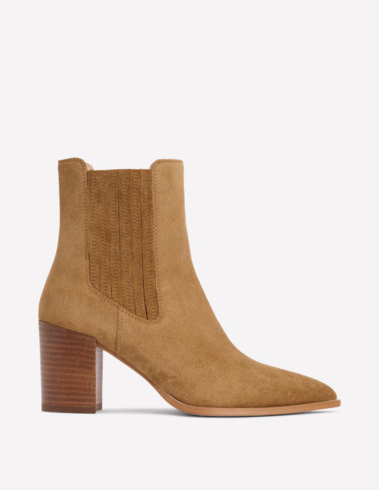 Point Casual Ankle Boots-Tobacco