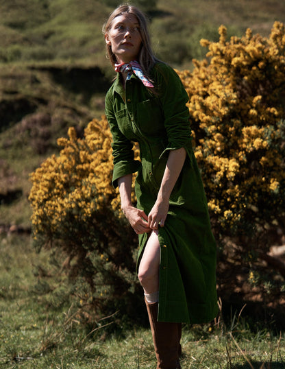Amanda Cord Midi Dress-Fern