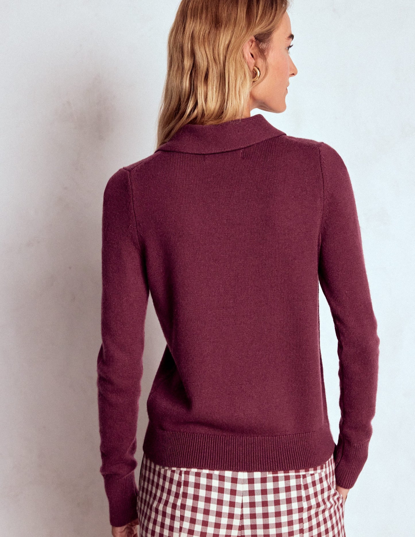 Knitted Bow Sweater-Deep Wisteria