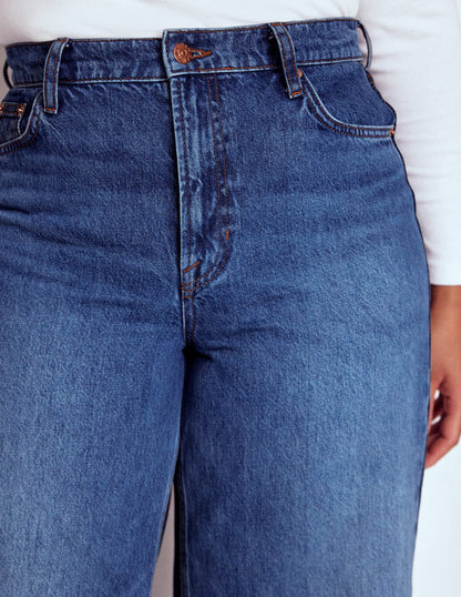 High Rise Wide Leg Jeans-Hotch Potch