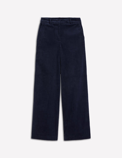 Belgravia Chunky Cord Pants-Navy