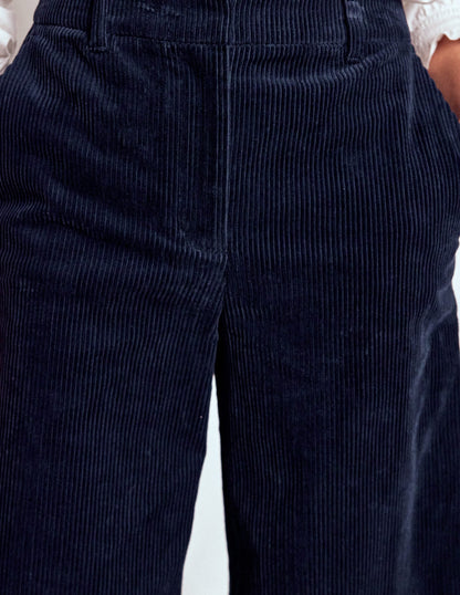 Belgravia Chunky Cord Pants-Navy