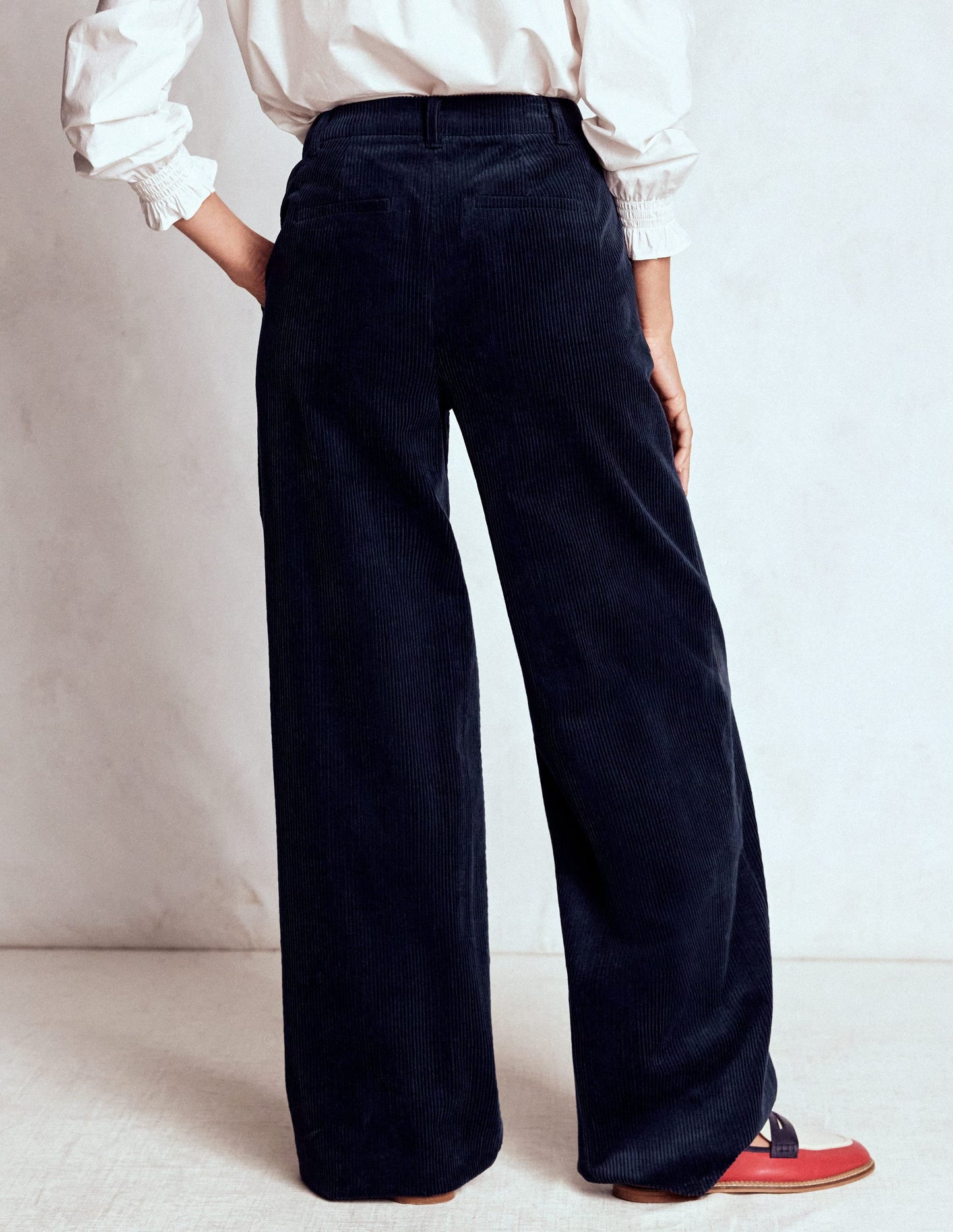 Belgravia Chunky Cord Pants-Navy