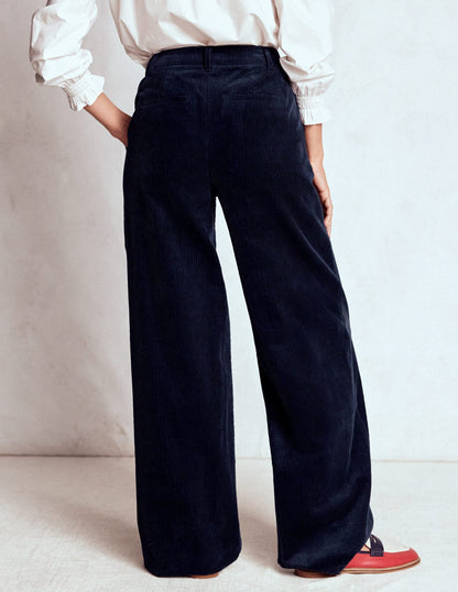 Belgravia Chunky Cord Pants-Navy