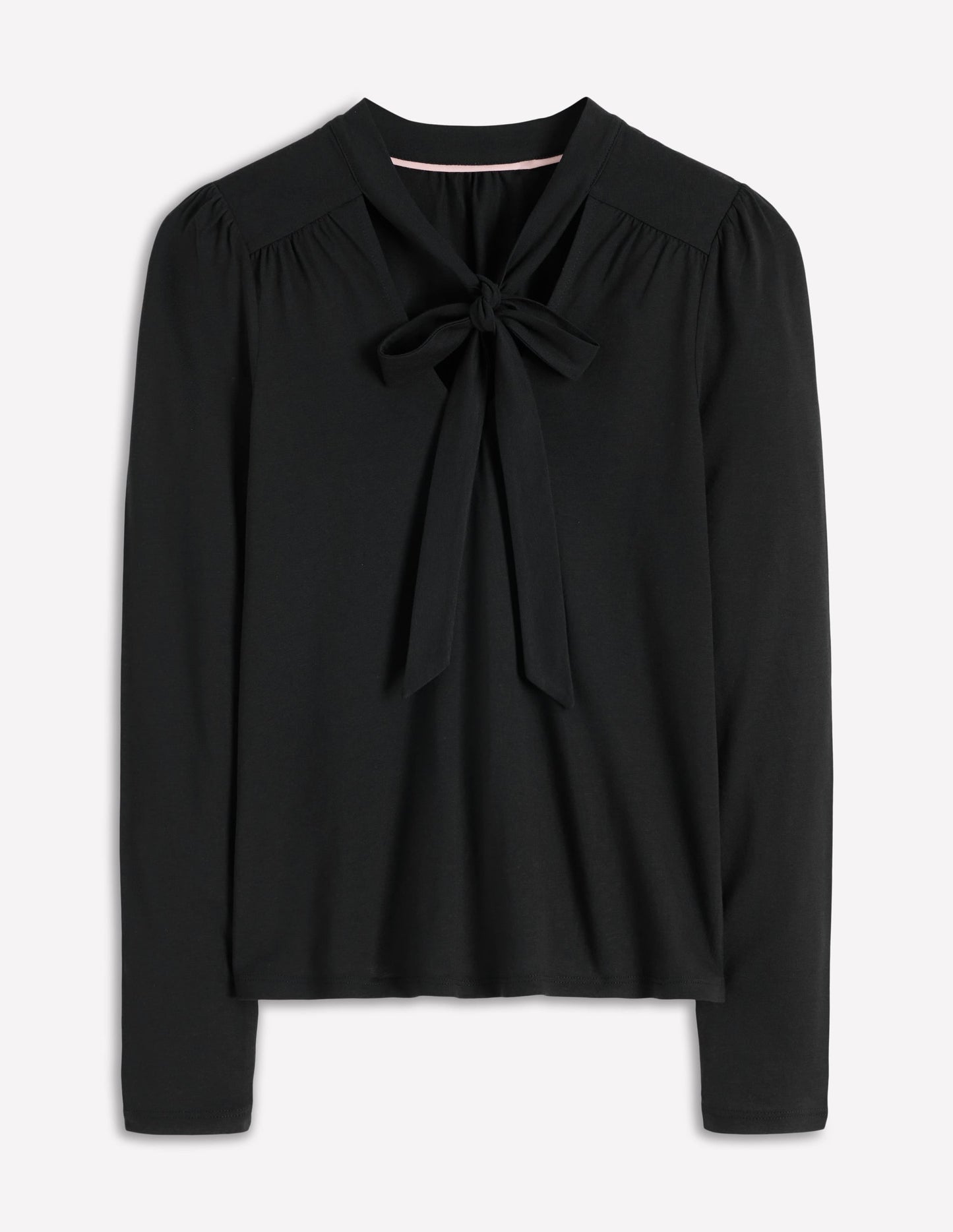 Tie Neck Supersoft Top-Black