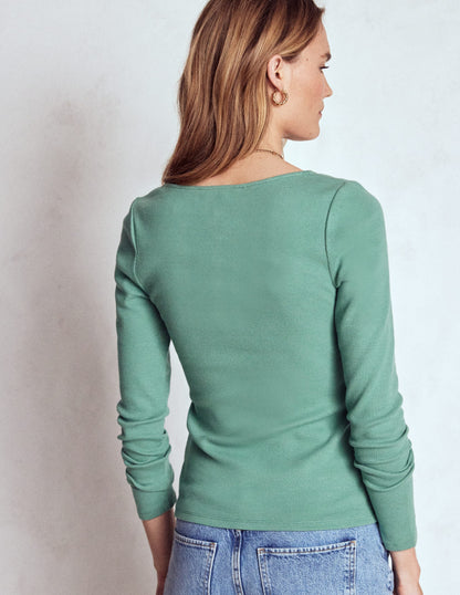 Rib Henley-Eucalyptus