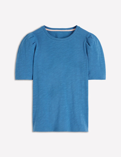 Sophie Puff Sleeve T-shirt-Marine Blue