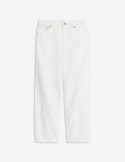Barrel Leg Jeans-White
