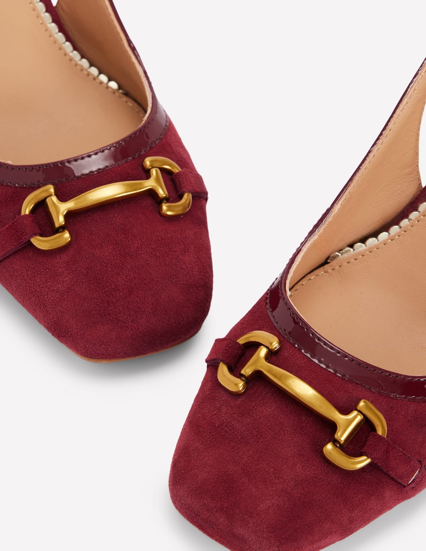 Iris Snaffle Slingback Heels-Oxblood