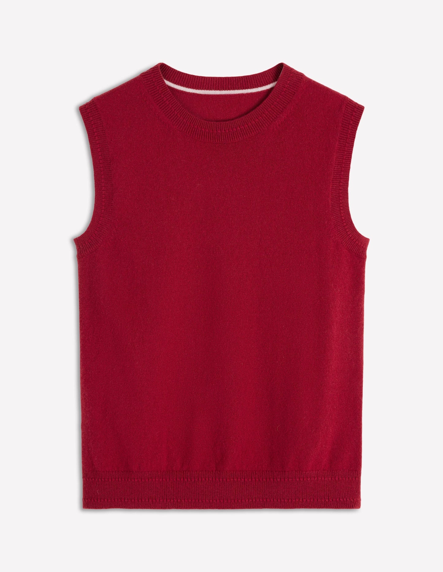 Eva Cashmere Vest-Red Liquorice