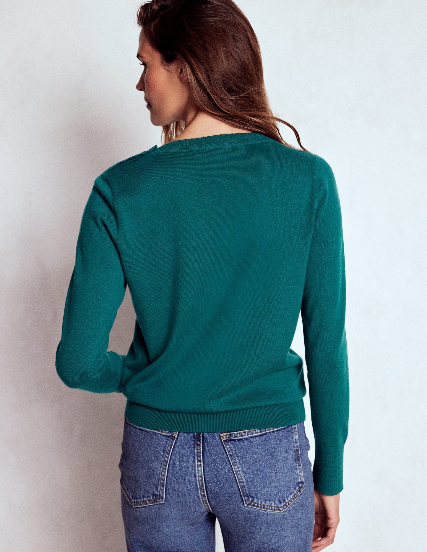 Briony Stitch Sweater-Drake Green