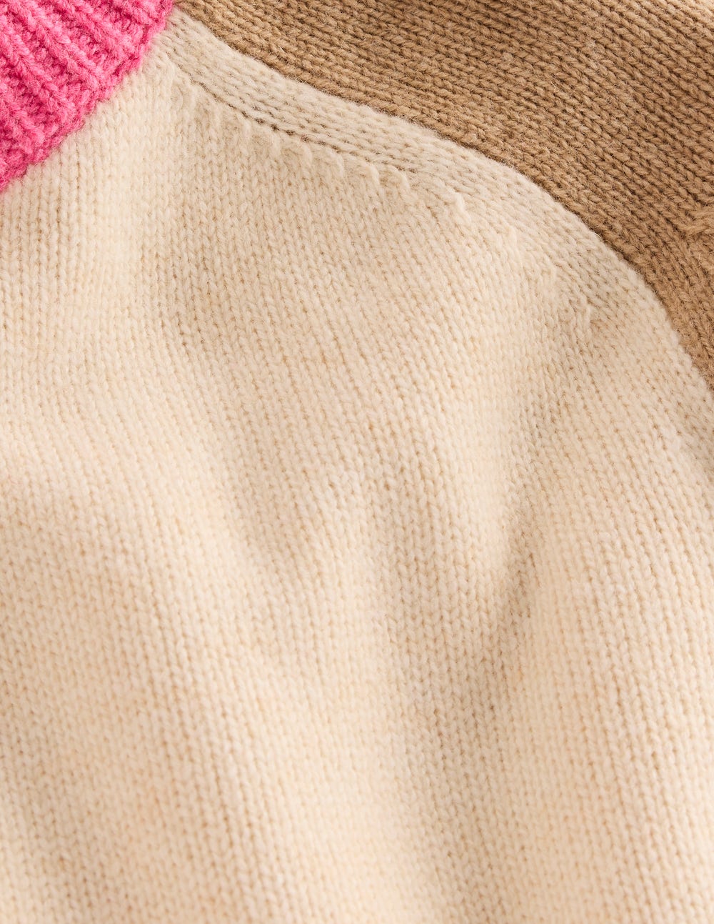 Marion Merino Sweater-Warm Ivory, Colourblock