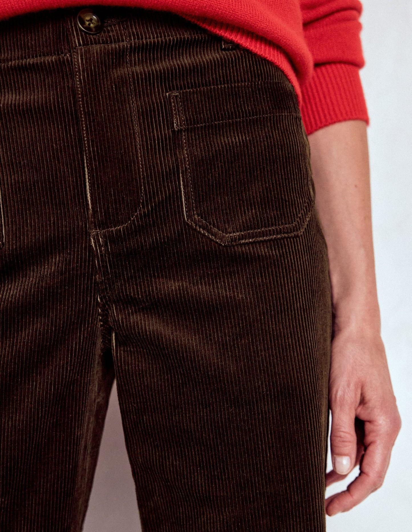 Primrose Cord Pants-Espresso