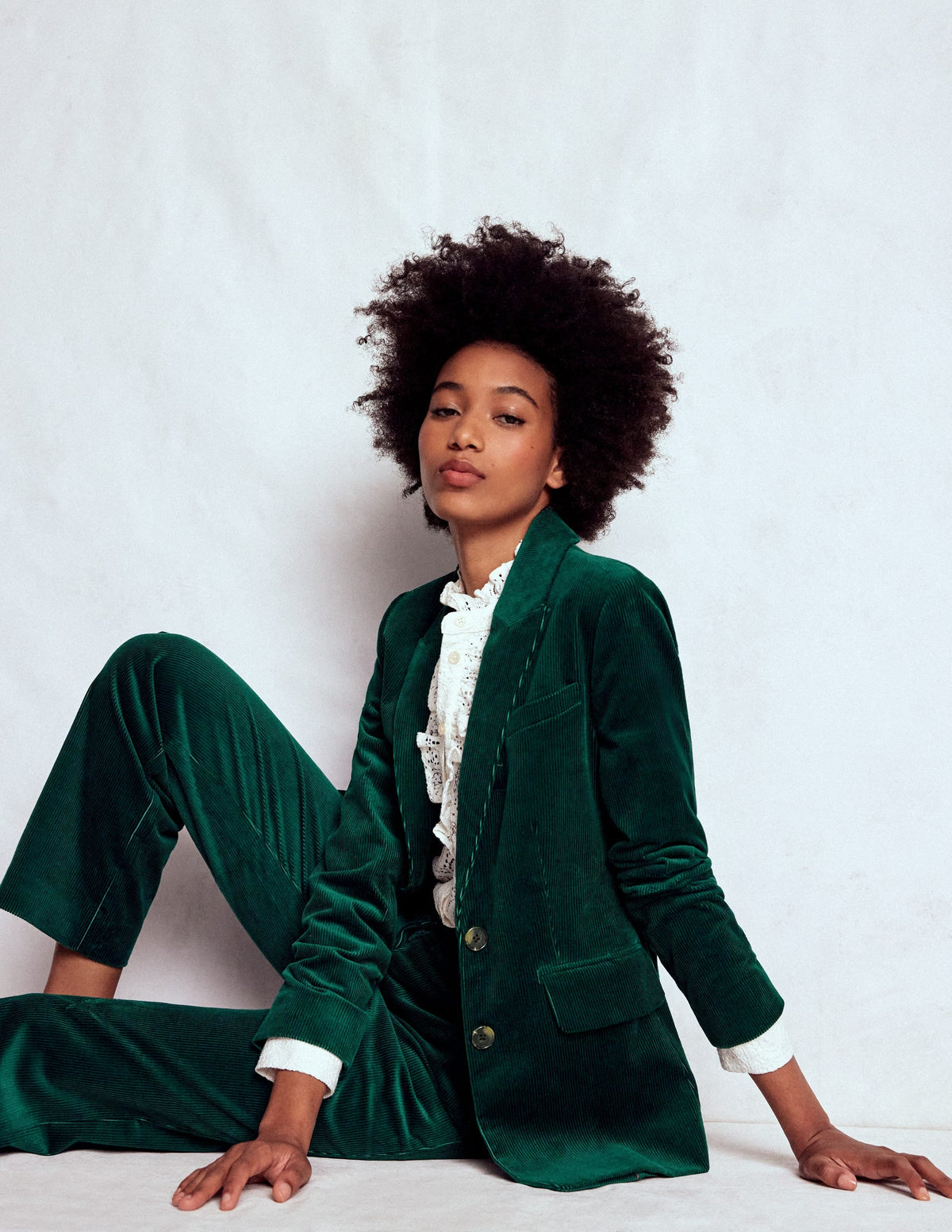 Stamford Cord Blazer-Fern